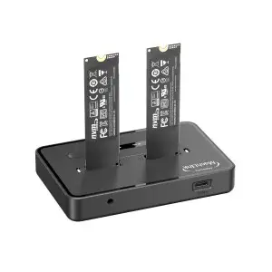 상품 이미지: 마하링크 M.2 NVMe SSD 2베이 도킹 스테이션 20Gbps 클론 복사기 ML-D2U20