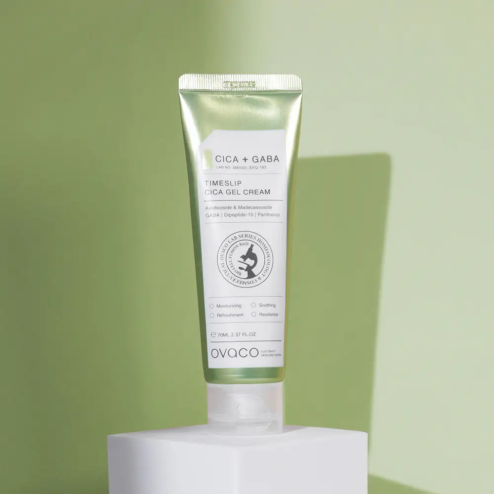 상품 이미지: [진정케어 시카 크림]  오바코 타임슬립 시카 젤 크림 70ML 피부진정 최애템, 트러블 케어 홍조관리 촉촉발림제형의 수분크림!!