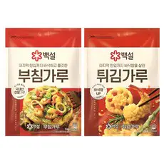 상품 이미지: 백설 부침가루 + 튀김가루, 1kg, 1세트