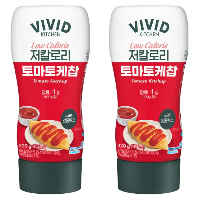 상품 이미지: 비비드키친 저칼로리 토마토케찹, 320g, 2개