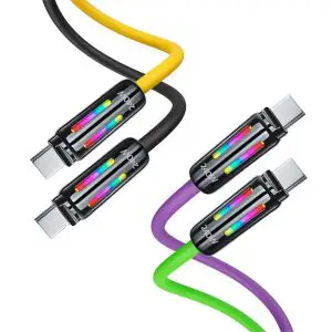 상품 이미지: 수피 PD PPS 240W C to RGB 컬러 LED 실리콘 초고속 충전 케이블 S81 충전케이블 C타입케이블