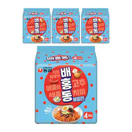 상품 이미지: 농심 배홍동비빔면, 137g, 4입 4개
