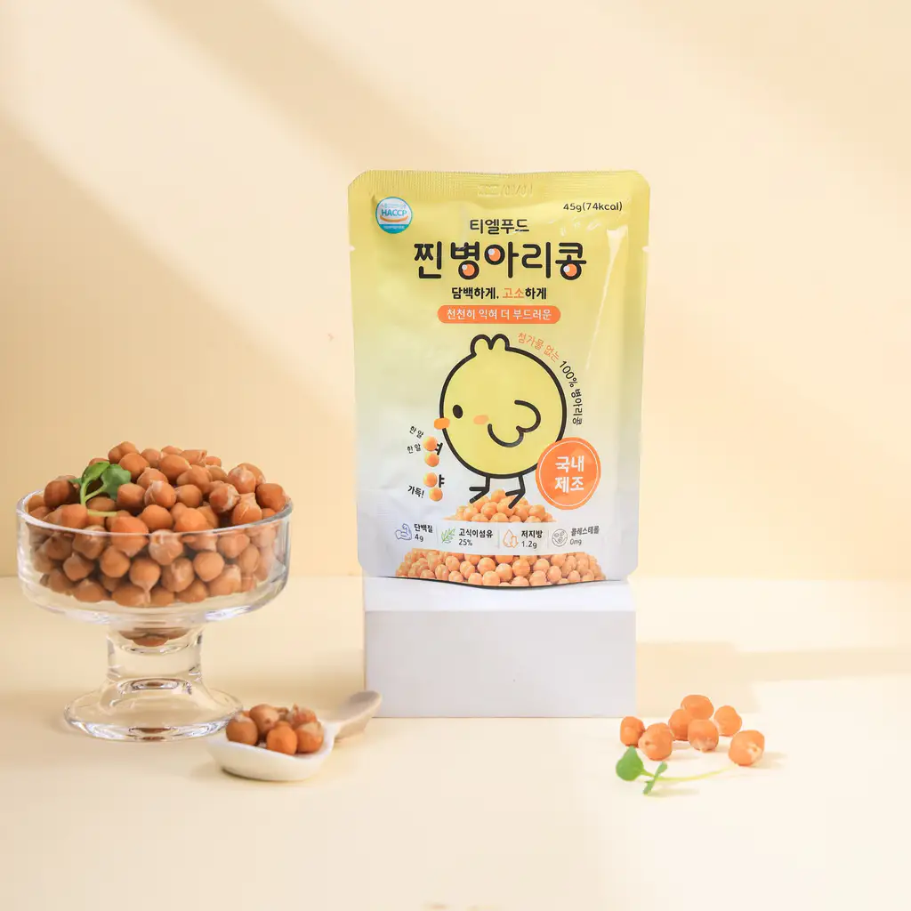 상품 이미지: 티엘푸드 촉촉한 찐 병아리콩 45g X 10개 건강간식 국내제조