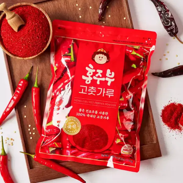 상품 이미지: 홍주부 100% 국산 고춧가루 1kg x 2팩 총 2kg 지퍼백포장
