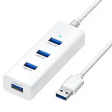 상품 이미지: 홈플래닛 4포트 무전원 USB3.0 허브, 화이트, 1개