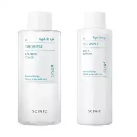 상품 이미지: 싸이닉 더 심플 비건 토너 300ml + 로션 300ml 대용량 수분 2종 세트