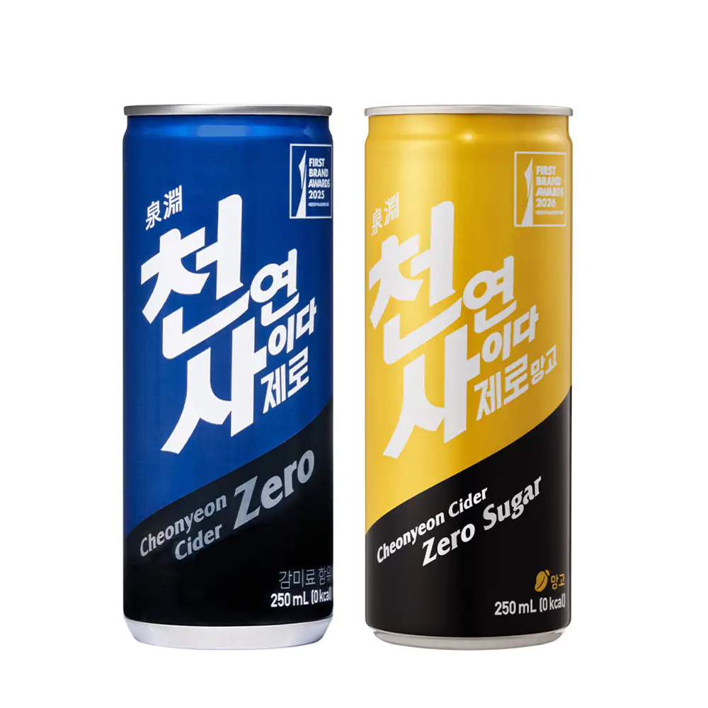 상품 이미지: 천연사이다 제로 + 천연사이다 제로 망고 250ml X 각30캔 (총 60캔)