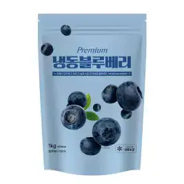 상품 이미지: 개별 급속냉동 100 블루베리홀 지퍼백 포장 1kg*3팩 냉동과일