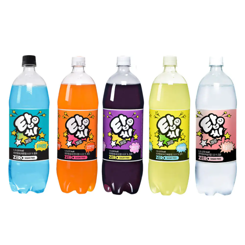상품 이미지: 탑씨 제로 1.5L X 12pet 포도 오렌지 파인애플 복숭아 블루레몬