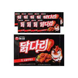 농심 닭다리핫숯불바베큐 66g, 10개