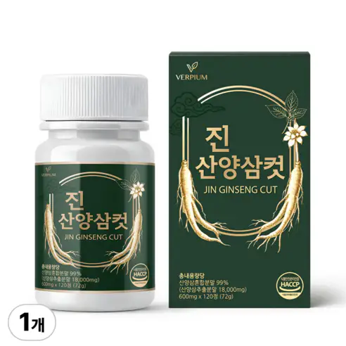상품 이미지: 베르피움 진 산양삼 컷 정품, 1개, 120정