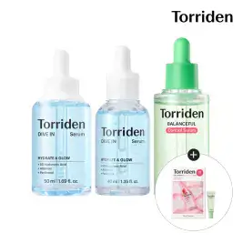 상품 이미지: [SET] [NEW] 다이브인 저분자 히알루론산 세럼 50ml+40ml+밸런스풀 시카 컨트롤 세럼 50ml (+컨트롤세럼 10ml+모공 마스크 1매)