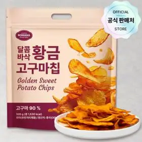 상품 이미지: 달콤바삭 황금 고구마칩 320g 4봉지. 고구마90% 초코약과도넛 사은품EVENT + 2세트 구매시 4000원추가할인