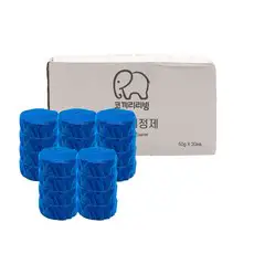 상품 이미지: 코끼리리빙 고체형 변기세정제, 50g, 20개