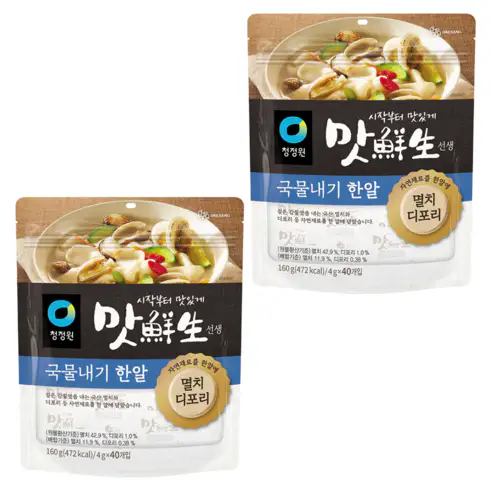 상품 이미지: 맛선생 멸치 디포리 국물내기 한알 40개입, 160g, 2개