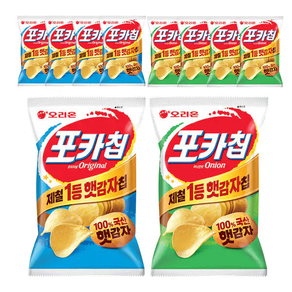 상품 이미지: 오리온 포카칩 오리지널 66g, 5개 + 어니언 66g, 5개