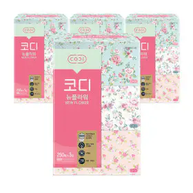 상품 이미지: 코디 뉴플라워 미용티슈 250매 3입 4팩