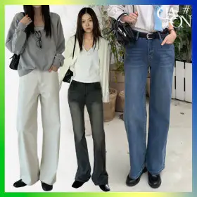 상품 이미지: (무료반품+15+24%)다온샵 오늘만 39%쿠폰 가을팬츠/면팬츠/청바지/빅사이즈/데님/와이드/여자바지 무료배송