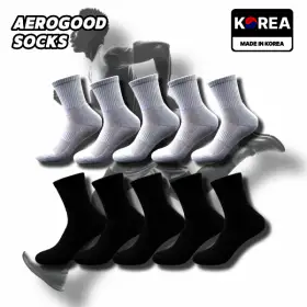 상품 이미지: (5+5켤레)에브리굿 에어로굿 스포츠 러닝 중목 매쉬 양말 5켤레 국내생산 10켤레 발등 매쉬 여름 양말