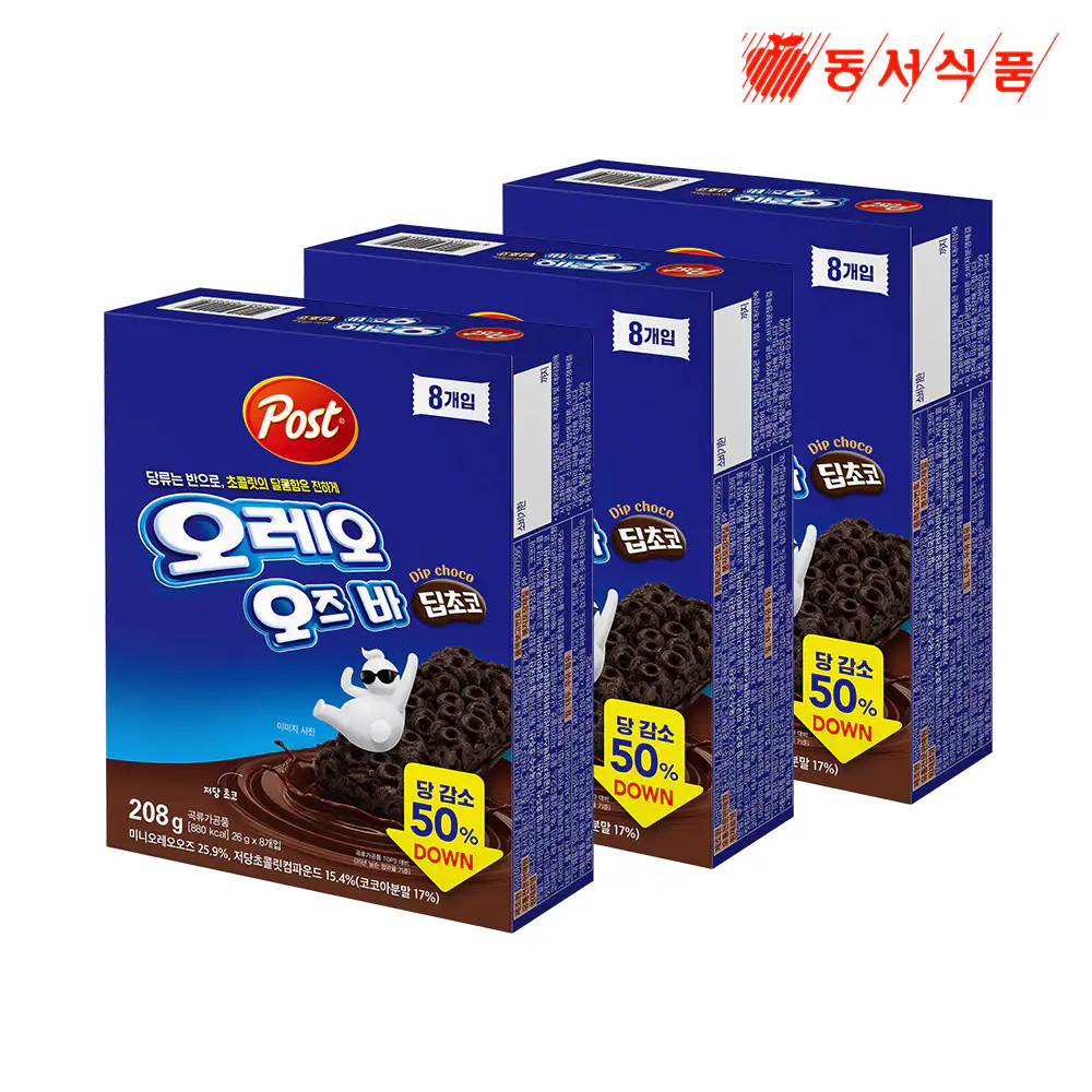 상품 이미지: 포스트 오레오오즈바 딥초코 시리얼바 26g 8개입 3개