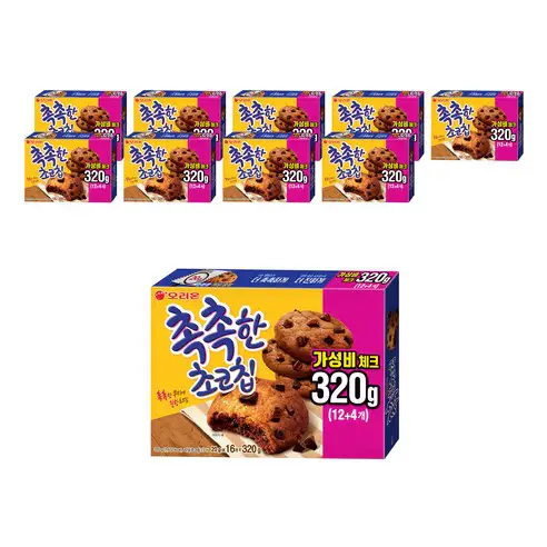 상품 이미지: 촉촉한초코칩, 320g, 10개