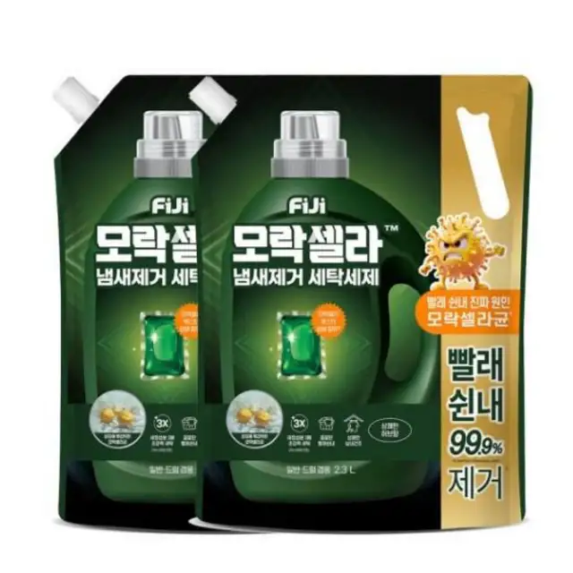 상품 이미지: 피지 모락셀라 냄새제거 빨래쉰내 실내건조 허브향 세탁세제 리필, 2.3L, 2개