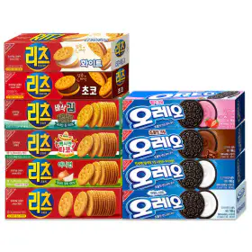 상품 이미지: 오레오 쿠키 화이트 100g 외 10종 12개(6+6) 고르기 : 키링 종료