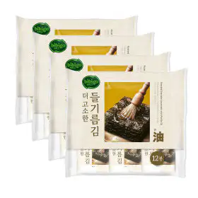 상품 이미지: 비비고 한달 직화 들기름 김 4.5g x12개x4입 (총 48개)
