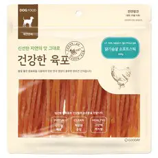 상품 이미지: 굿데이 강아지 건강한 육포, 닭가슴살 소프트스틱, 300g, 1개