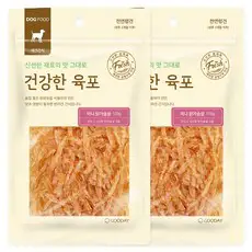 상품 이미지: 굿데이 강아지 건강한 육포, 미니 닭가슴살, 100g, 2개