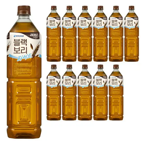 상품 이미지: 하이트진로 블랙보리 라이트 제로칼로리, 1.5L, 12개