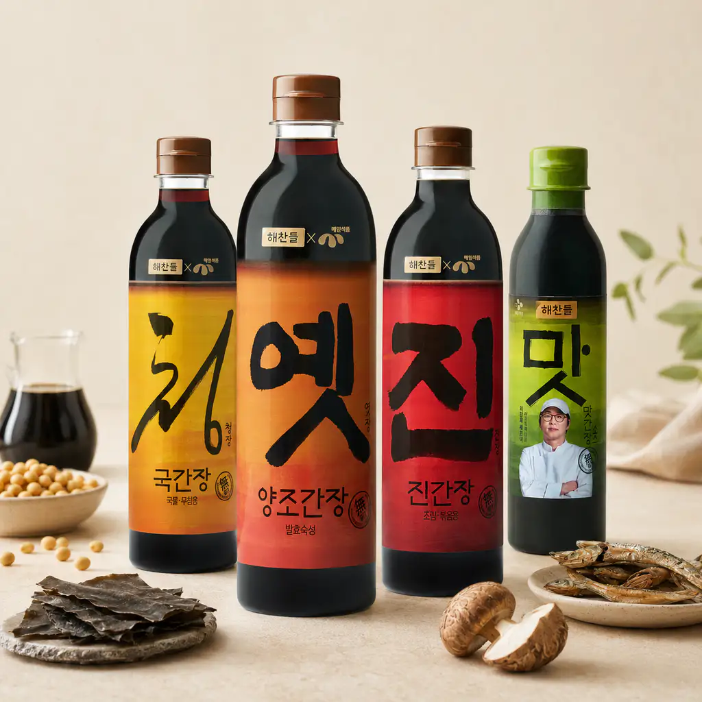 상품 이미지: 해찬들 맛간장소스 해찬들 매일식품 간장 2종 몰아담기 국간장 맛간장 진간장 양조간장 1개씩 총 4개 외 옵션 6개