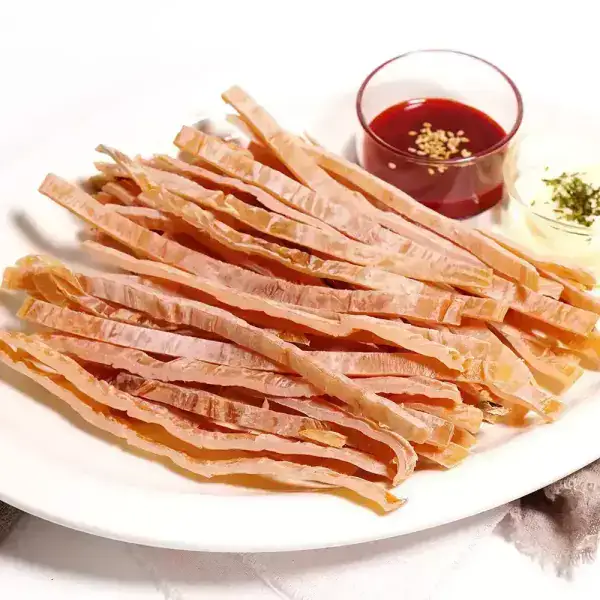 상품 이미지: [더주] 두툼한 통몸통 그대로 썰어 더 맛있는 리얼오징어스틱 160g(+만선호프 특제소스 2봉 )