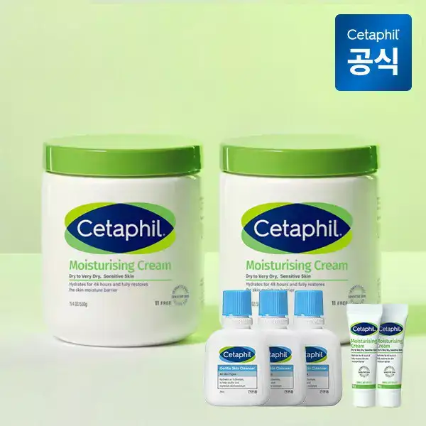 상품 이미지: 모이스춰라이징 크림 550g 2개+젤클렌저 29ml 3개+크림 10g 2개