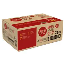 상품 이미지: 햇반 백미밥, 210g, 24개