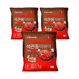 상품 이미지: 석관동 떡볶이 오리지널 매운맛 520g, 3개