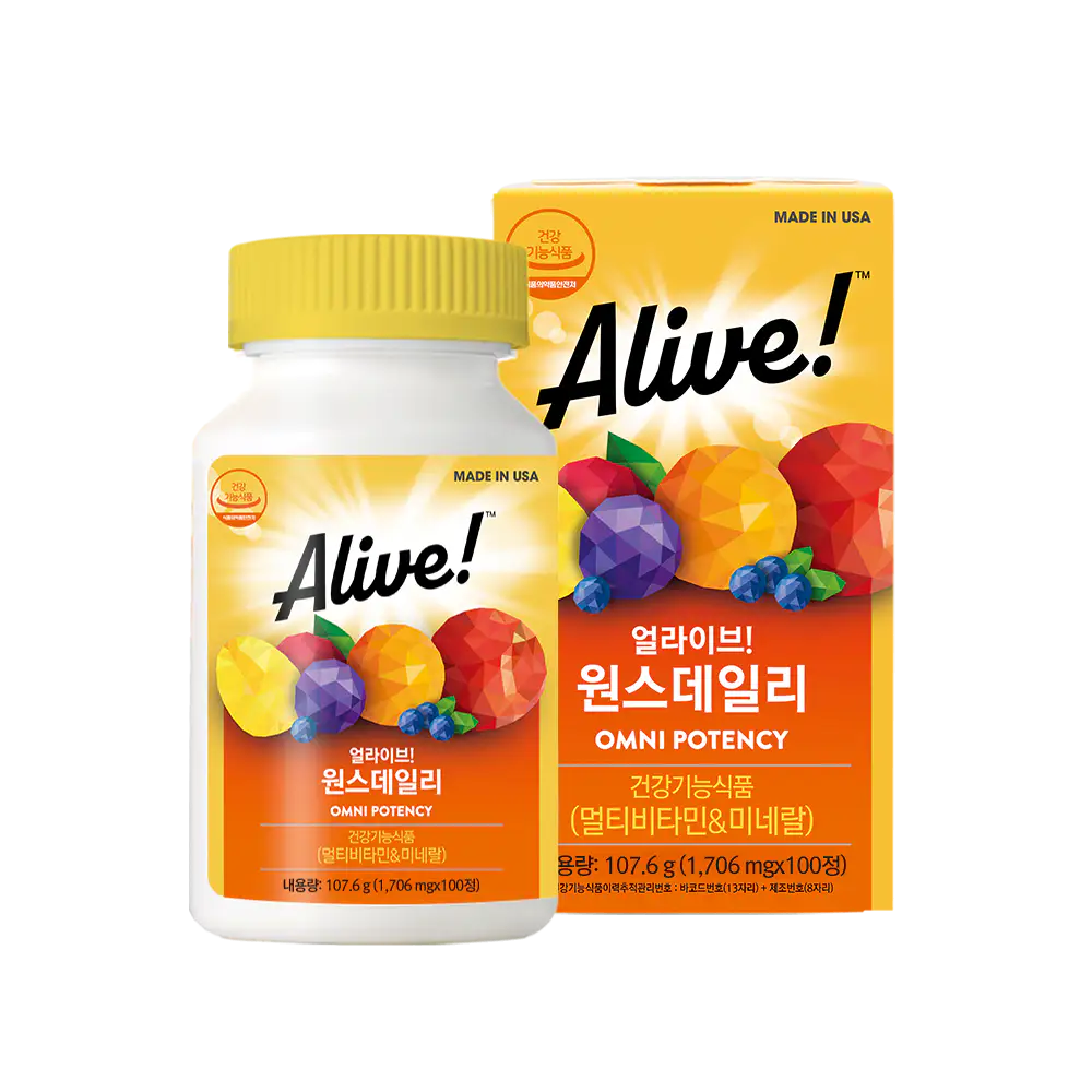 상품 이미지: 얼라이브 원스데일리 멀티 종합 온가족 비타민 100정, 1개