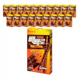 상품 이미지: 롯데웰푸드 빼빼로 크런키 39g, 20개