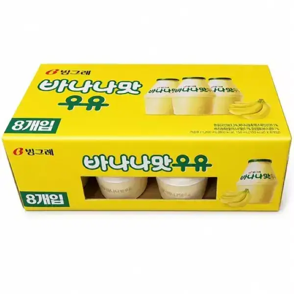 상품 이미지: 빙그레 바나나 우유 240ml 8개 (오리지널, 딸기, 무가당)