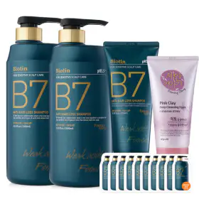 상품 이미지: B7 약산성 탈모 샴푸 (라이브특가세일) 1000ml+1000ml+200ml+10매+클렌징폼증정