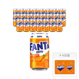 상품 이미지: [코카콜라] 환타 오렌지제로 350ml, 24개 + 증정(북마크, 주문시 100% 증정)