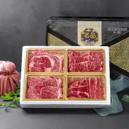 상품 이미지: 1등급 국내산 소고기 선물세트 구이 1호 800g (등심 200*2팩+채끝 200g+특수부위200g)