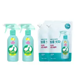상품 이미지: 온더바디 발을씻자 코튼풋샴푸 레몬, 385ml, 2개 + 리필, 500ml 레몬,2개