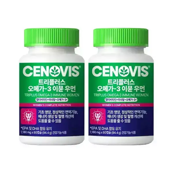 상품 이미지: 세노비스 트리플러스 멀티비타민 오메가3 이뮨 여성 80캡슐, 2개