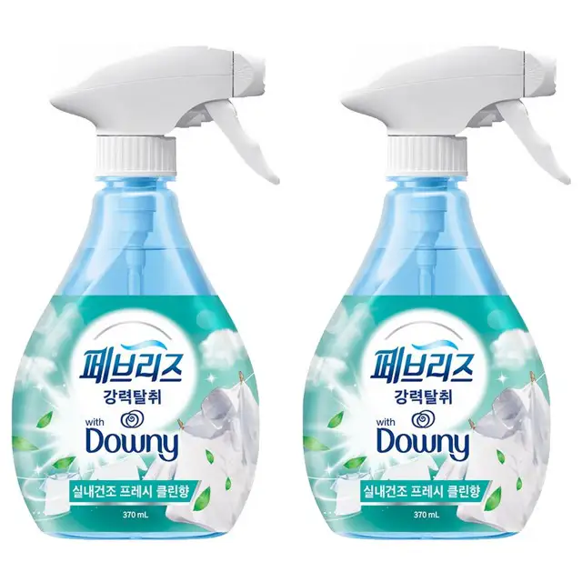 상품 이미지: 페브리즈 다우니 섬유탈취제 실내건조 프레시클린향 본품, 370ml, 2개