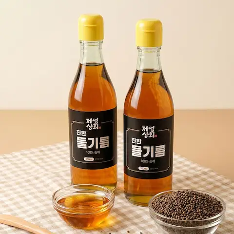 상품 이미지: 제성상회 진한 들기름 350ml 1+1 깨끗하고 진하게 추출한 첫번째 기름