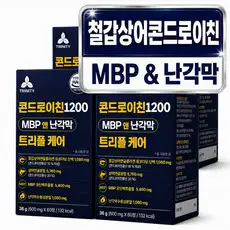 상품 이미지: 철갑상어 콘드로이친 1200 6형 C6S 식약청 인증 HACCP 엠비피 MBP 난각막 트리플케어, 4개, 60정
