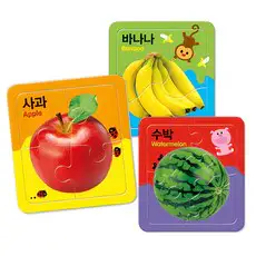 상품 이미지: 과일 채소 첫 퍼즐:사과 바나나 수박, 애플비북스