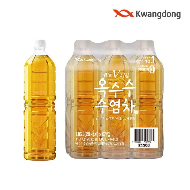 상품 이미지: [본사직영] 광동 V라인 옥수수수염차 무라벨 PET 1.85L*6입 차음료