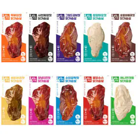 상품 이미지: 육식토끼 소스 닭가슴살 100g 통살 베스트맛 10종 선택 30팩 (15팩+15팩)